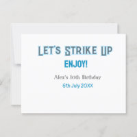 Let's strike up blue grey happy 10 birthday name