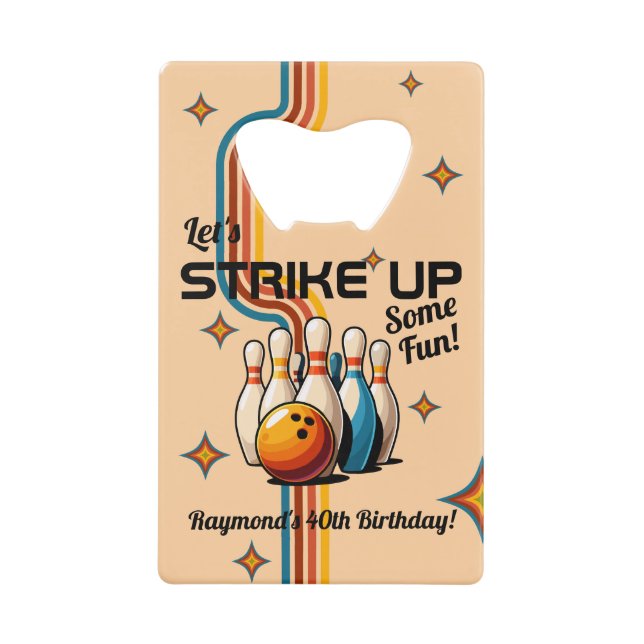 Let's Strike Up Some Fun Bowling Birthday Party (Front)