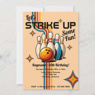 Let's Strike Up Some Fun Bowling Birthday Party Invitation