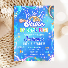 Let's Strike Up Some Fun Bowling Boy Birthday