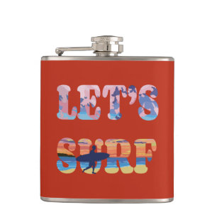 Let's Surf Hip Flask