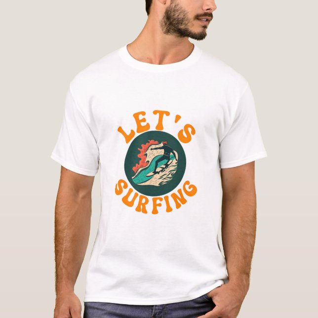 Let's Surfing guy's T-Shirt (Front)