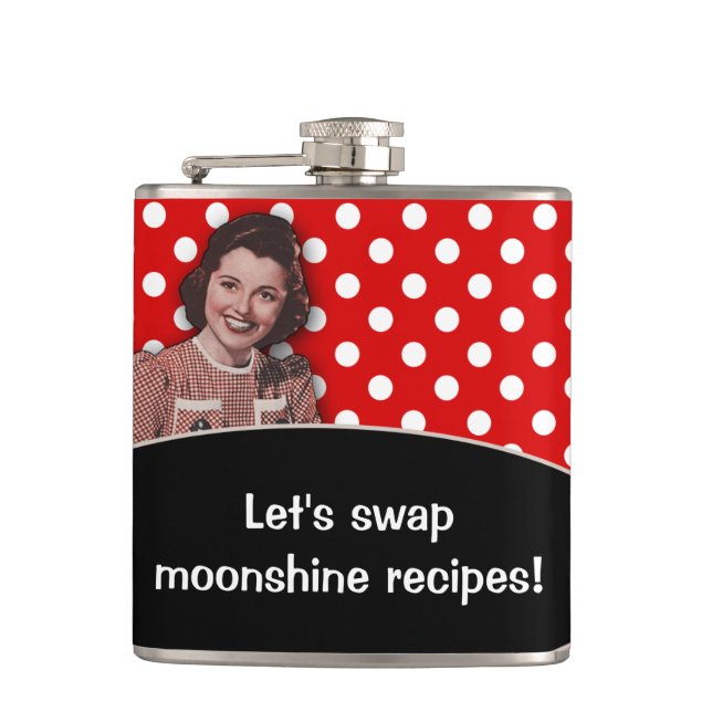 Let's Swap Moonshine Recipes Hip Flask (Front)