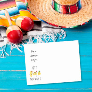 let's taco about it funny thinking of you card post-it notes
