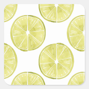 Let's Taco About It   Lime Pattern Square Sticker