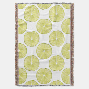 Let's Taco About It   Lime Pattern Throw Blanket