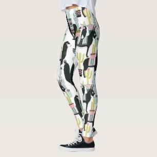 Let's Taco About Love   Llama & Donkey Pattern 2 Leggings