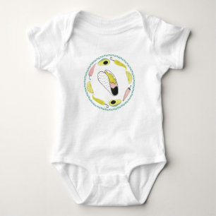 Let's Taco About Love   Taco Element Circle Baby Bodysuit