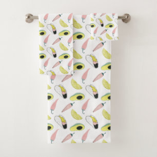 Let's Taco About Love Taco Element Circle Bath Towel Set