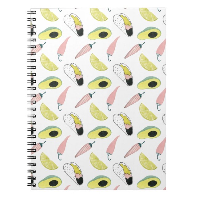 Let's Taco About Love | Taco Element Circle Notebook (Front)