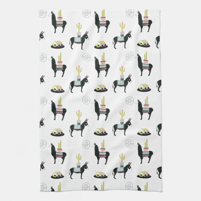 Let's Taco About Love Tea Towel (Vertical)
