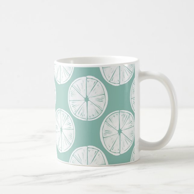 Let's Taco About Love | Teal Lime Pattern Coffee Mug (Right)