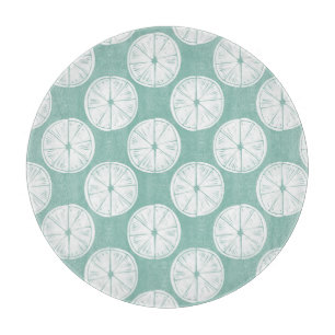 Let's Taco About Love Teal Lime Pattern Cutting Board