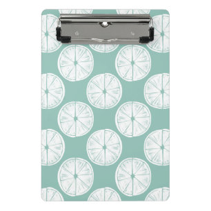 Let's Taco About Love   Teal Lime Pattern Mini Clipboard