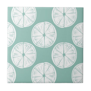 Let's Taco About Love   Teal Lime Pattern Tile