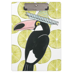 Let's Taco About Love Toucan Sombrero Clipboard