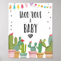 Let's Taco Bout A Baby Cactus Fiesta Table Sign