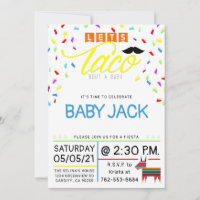 Let's Taco Bout a Baby theme Colourful Taco Theme