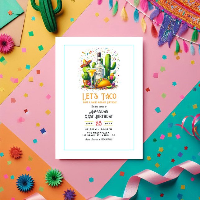 Let's Taco 'Bout a Birthday – Fiesta Party Invitation (Let's Taco 'Bout a Birthday – Fiesta Party Invitation)