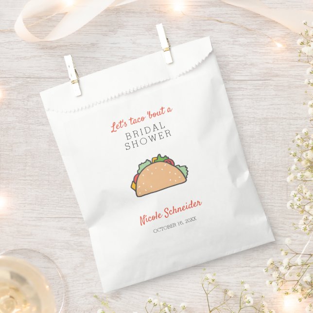 Let's Taco Bout A Bridal Shower Mexican Food Bar Favour Bags (Clipped)