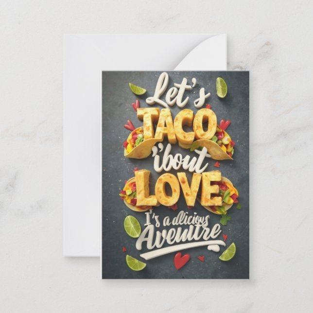 Let's Taco 'Bout Love - A Delicious Adventure  Card (Front)