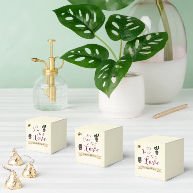 Let's Taco 'bout Love Fiesta Theme Couples Shower  Favour Box (Multiple)