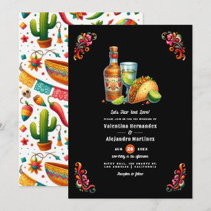 Let's Taco 'bout Love: Vibrant Fiesta Wedding Invitation