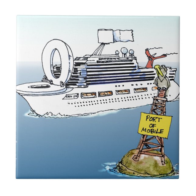 Lets Take A Cruise Funny Gifts Tees & Cards Tile (Front)