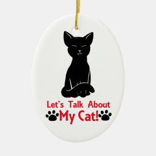Let's Talk About My Cat Ceramic Tree Decoration