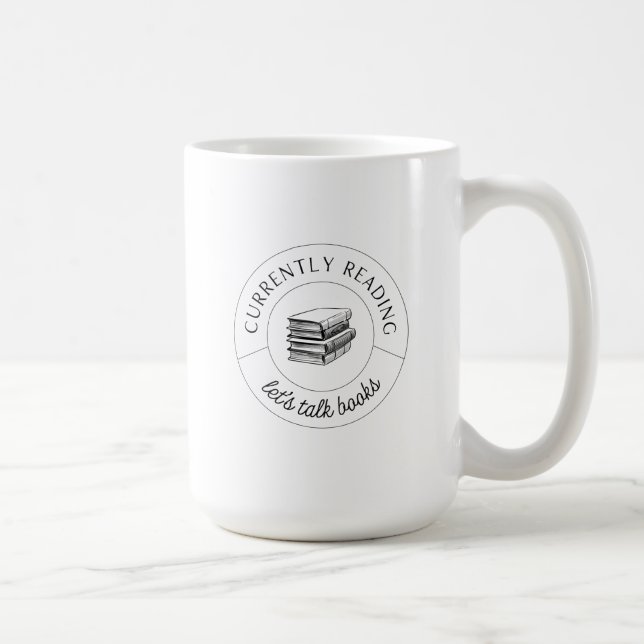 Let's Talk Books mug in Black (Right)
