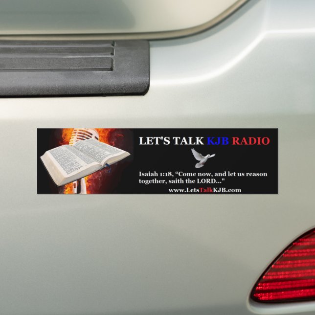 Let's Talk KJB Bumper Sticker (On Car)