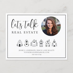 Let's Talk Real Estate Photo Contact Info Realty Postcard