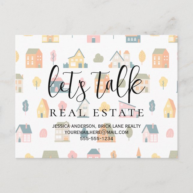 Let's Talk Real Estate Promotional Marketing  Postcard (Front)