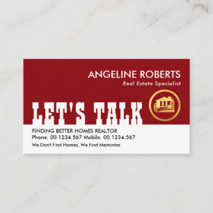 Let's Talk Real Estate Rental Business Card
