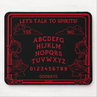 Let's Talk To Spirits Black and Red Mouse Pad