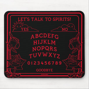 Let's Talk To Spirits Black and Red Mouse Pad