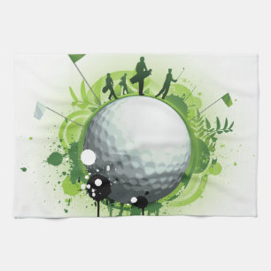 Let's Tee Off For Golf Tea Towel