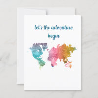 Let's The Adventure Begin Colourful Geometric Worl