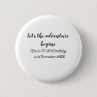 lets the adventure begins 20th birthday add name d