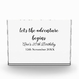 lets the adventure begins 20th birthday add name d photo block