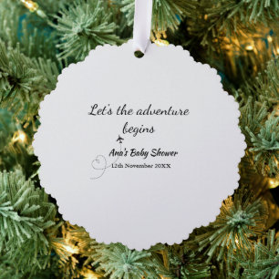 lets the adventure begins baby shower add name dat tree decoration card