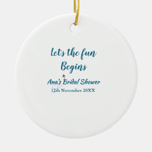 lets the adventure begins bridal shower add name d ceramic tree decoration
