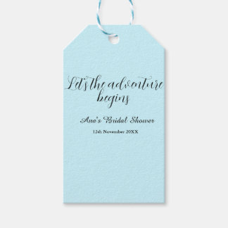 lets the adventure begins bridal shower add name d gift tags