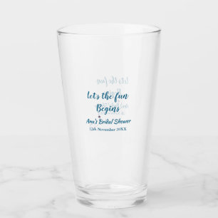 lets the adventure begins bridal shower add name d glass