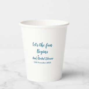 lets the adventure begins bridal shower add name d paper cups