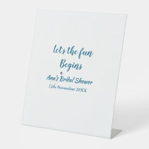 lets the adventure begins bridal shower add name d pedestal sign