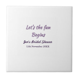 lets the adventure begins bridal shower add name d tile