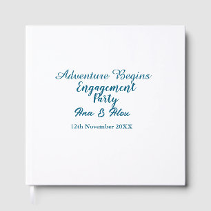 lets the adventure begins engagement party name da guest book
