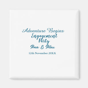 lets the adventure begins engagement party name da magnet