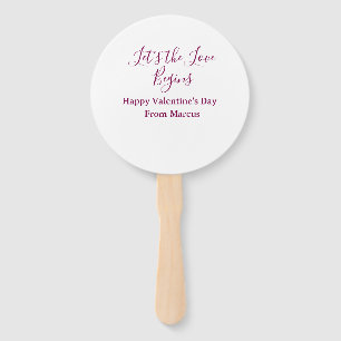 lets the fun begins happy new year name year simpl hand fan
